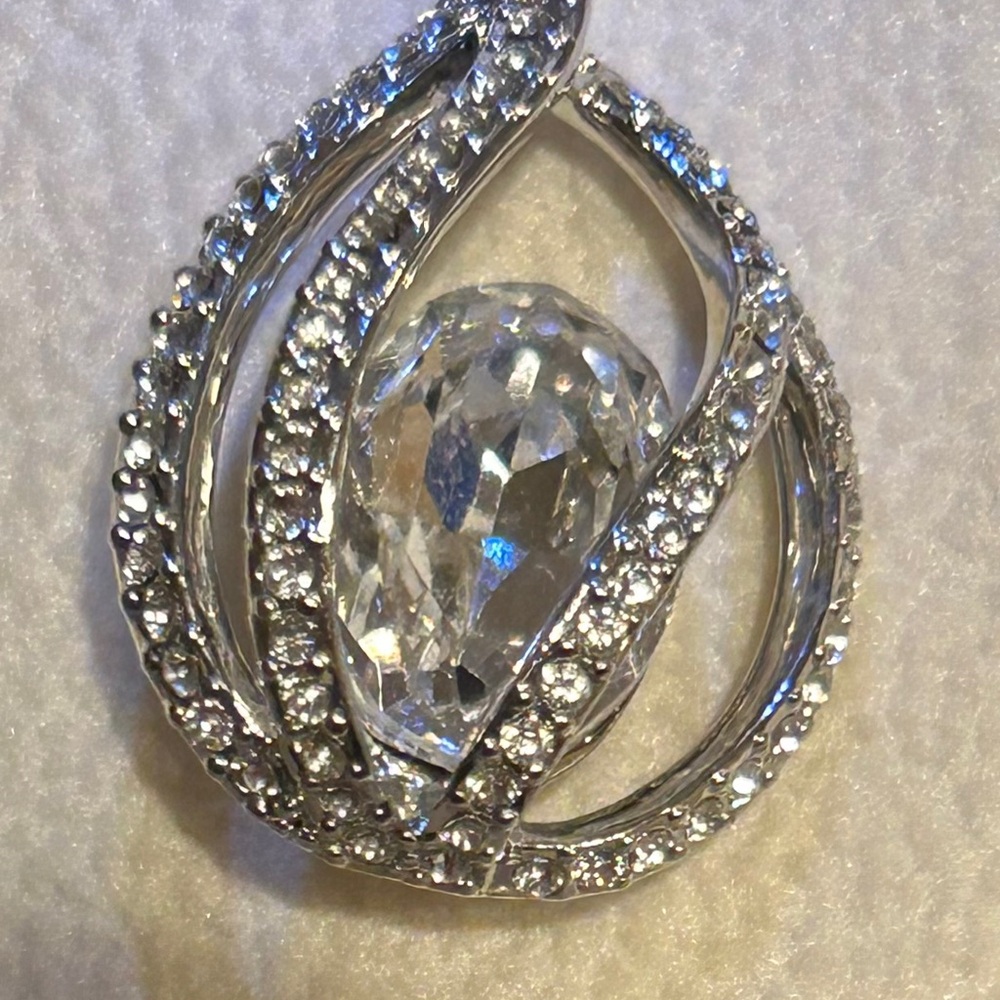 Birdcage Cubic Zirconia Necklace in Lighted Box. Great Gift!